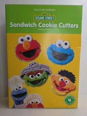 Williams Sonoma Sesame Street Cookie Cutters Elmo Oscar Ernie Monster NEW