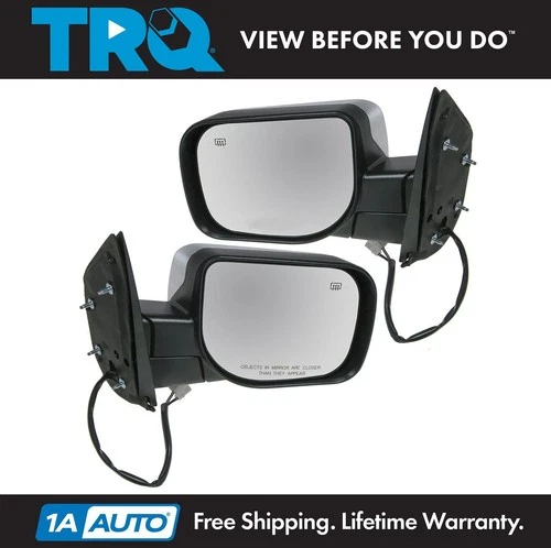 TRQ Mirrors Power Heated Chrome LH & RH Pair for Armada Titan Pathfinder QX56