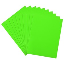 10 Sheets 8x11 Inch Green Neon Paper 250gsm Fluorescent Bright Cardstock
