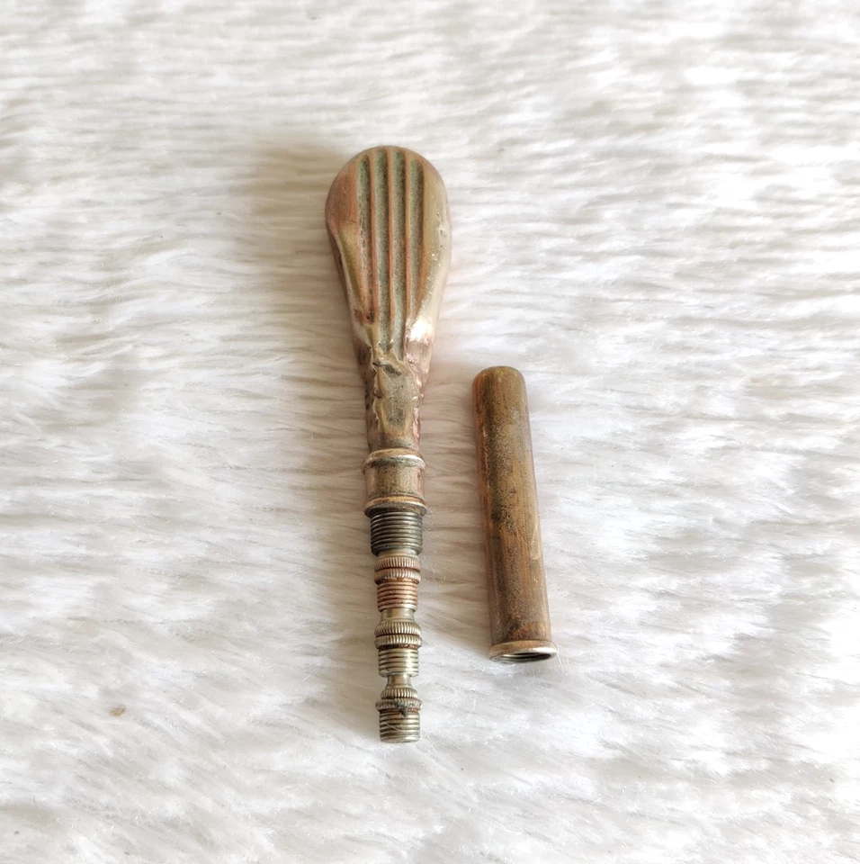 Ottone Vintage Intercambiabili Scribe Set Attrezzi Segno Punteruolo Con 3 Punte - Immagine 2 di 4