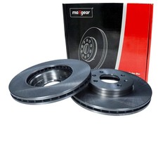 2x MAXGEAR BREMSSCHEIBEN 256mm BELÜFTET VORNE passend für HYUNDAI ACCENT I20 SOL