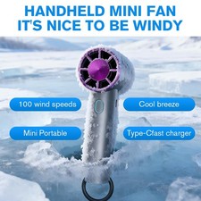 Portable Mini Handheld Fan 9000mAh Rechargeable Battery, With 100 Speeds Display