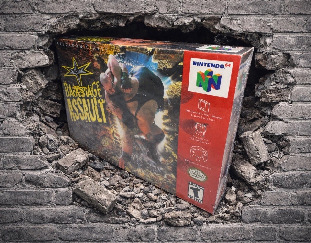 WCW Backstage Assault N64 NEW SEALED Nintendo 64 Rare Wrestling Game