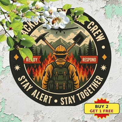 Wildland Firefighter Everyone Goes Home Tribute Tin Metal Sign