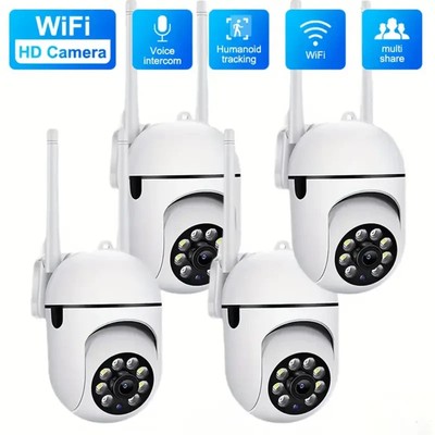4pcs WiFi Dome Camera System with AI Motion Tracking 4pcs 3MP Wireless WiFi Cam