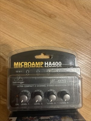 MICROAMP HA400 BEHRINGER ULTRA-COMPACT 4-CHANNEL STEREO HEADPHONE AMPLIFIER