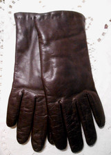 Women s Genuine Chocolate Leather Gloves Thermal Lined Driving Thinsulate 6.5