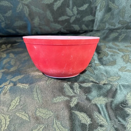Vintage Pyrex Primary Red #402 Glass 1 1/2 Qt Nesting Mixing Bowl Made in USA