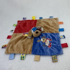 Taggies Lovey Multicolor Dogs  Puppies Plush Baby Security Blanket Boys