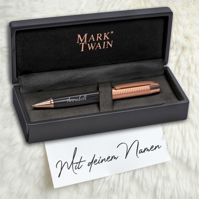 Personalisierter Kugelschreiber in roségold mit Deiner Wunschgravur MARK TWAIN