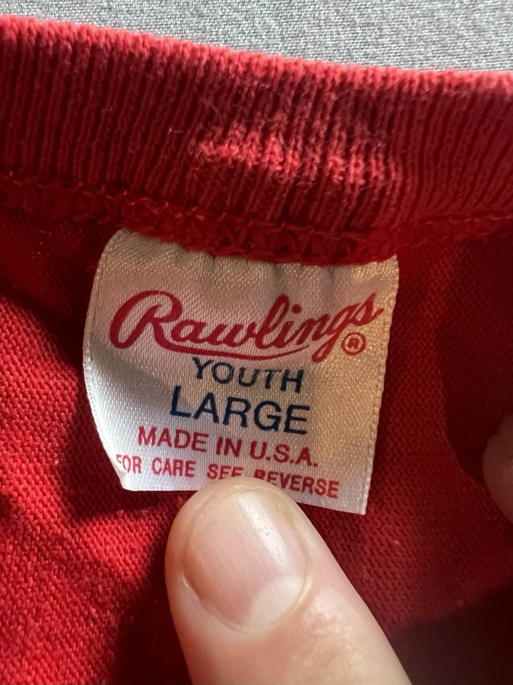 Camiseta deportiva vintage de los San Francisco 49ers Rawlings juvenil Joe Montana #16 hecha en EE. UU. LG Foto 4 de 4