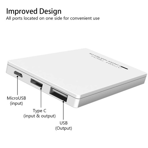 Dual USB Output Super Slim Power Bank Ultra Thin, 3000mAh Portable Charger Mi... - Picture 5 of 7