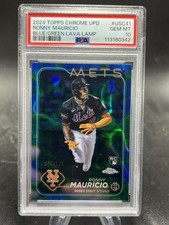 2024 Topps Chrome Update RC Ronny Mauricio Blue/Green Lava Lamp /125 PSA 10