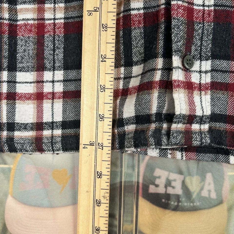 Franela abotonada a cuadros roja blanca y gris rara Gosha Rubinchinskiy Foto 4 de 4
