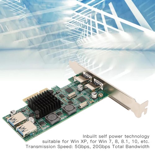 Usb 3.0 Pcie Expansion Card 4 Ports 5Gbps High Speed Transmission Pci Expr AM - Afbeelding 21 van 22