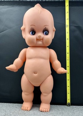 Vintage 15'' Kewpie Style Soft Vinyl Doll Moveable Joints Starfish Hands Taiwan