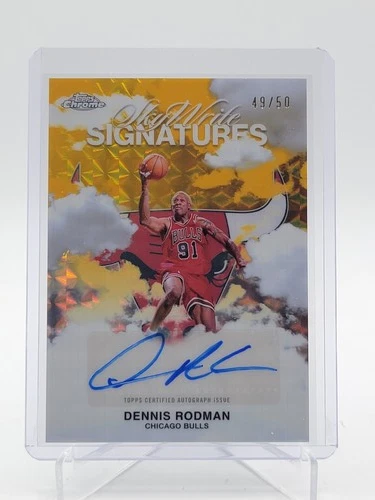 DENNIS RODMAN 2025-26 TOPPS CHROME SKY-WRITE SIGNATURES GOLD AUTO /50 Q5692