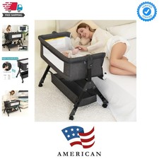 Baby Bassinet, Bedside Bassinet for Baby, 3 in 1 Bassinet Bedside Sleeper wit...