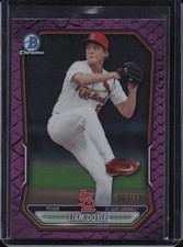 2026 Bowman Liam Doyle Chrome Prospects Reptilian Fuchsia Refractor #/199