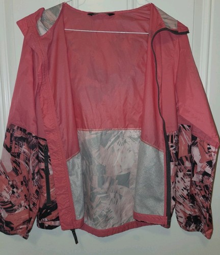 Girls The North Face Windbreaker Jacket L Large 14 / 16 Pink Zip Up Hoodie - Picture 7 of 8
