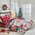 Christmas Bed in a Bag 7 Pcs King Size, Colorful Festival King-7Pcs Patchwork