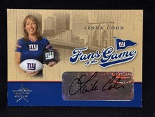 LINDA COHN ESPN 2004 PLAYOFF ABSOLUTE FANS OF THE GAME N.Y. GIANTS AUTOGRAPH