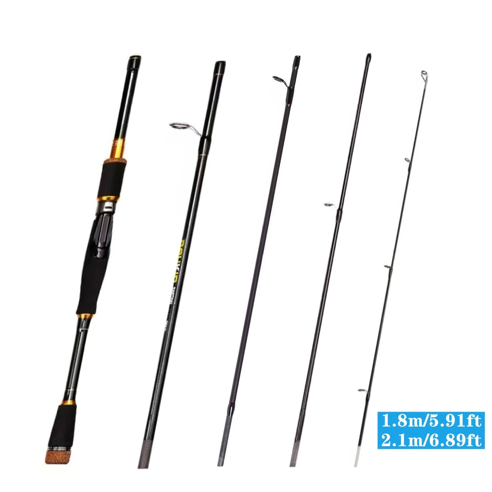1.8M/2.1M Five-section Portable Fishing Rod Spinning Rod Travel Pole Fast Action
Opens in a new wind