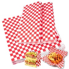 115pcs Deli Paper Sheets 12x12" Sandwich Wrapping Paper, Checkered Wax Paper...