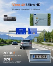 Dash Cam Auto M310 Plus 4K 2160p Mini Dashcam Telecamera Auto per Monitor di Sic - Miniatura 3