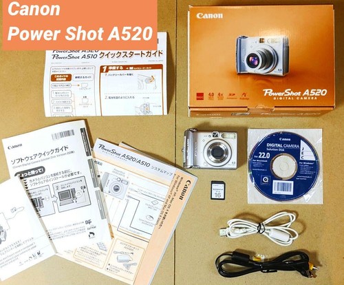 Canon PowerShot A520 4MP 4x Zoom Digital Camera with Accessories, Used - Picture 2 of 12