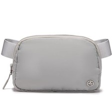 Unisex Belt Bag Fanny Pack for Women with Adjustable Strap, One Size Seal Grey