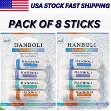 New Nasal Stick Pack OF 8 Enhance Breathing + Boost Focus Breathe Vapor HANBOLI"