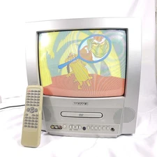 Magnavox MSD513F CRT TV DVD Combo Retro Gaming Tested And Works WITH REMOTE VTG