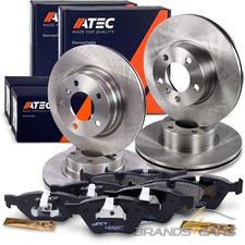 ATEC BREMSSCHEIBEN+BREMSBELÄGE BREMSKLÖTZE VORNE+HINTEN FÜR BMW 3-ER E91 E92