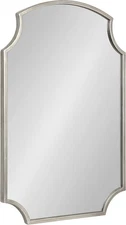 Kate and Laurel Carlow Modern Scalloped Mirror, 30"L x 20"W, Silver