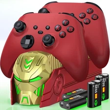 Xbox/Series X/S Charging Dock with 2x5520mWh Rechargeable Battery Packs 4 Covers