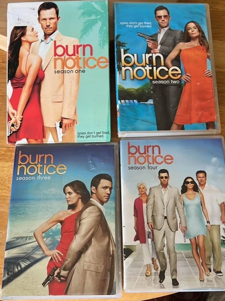 Burn Notice Season 1-4 Lot (DVD, 2010, 4-Disc Sets) Good Condition - Image 2 of 2
