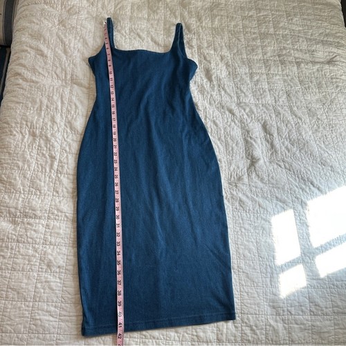 Susana Monaco Extreme Scoop Denim Midi Dress NEW Medium - Picture 8 of 8