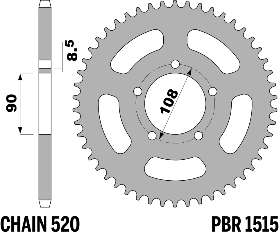 Kit de Transmisión para MOTO MORINI 350 EXCALIBUR 1988-1995 43-14T Paso 520 120E - Imagen 4 de 4