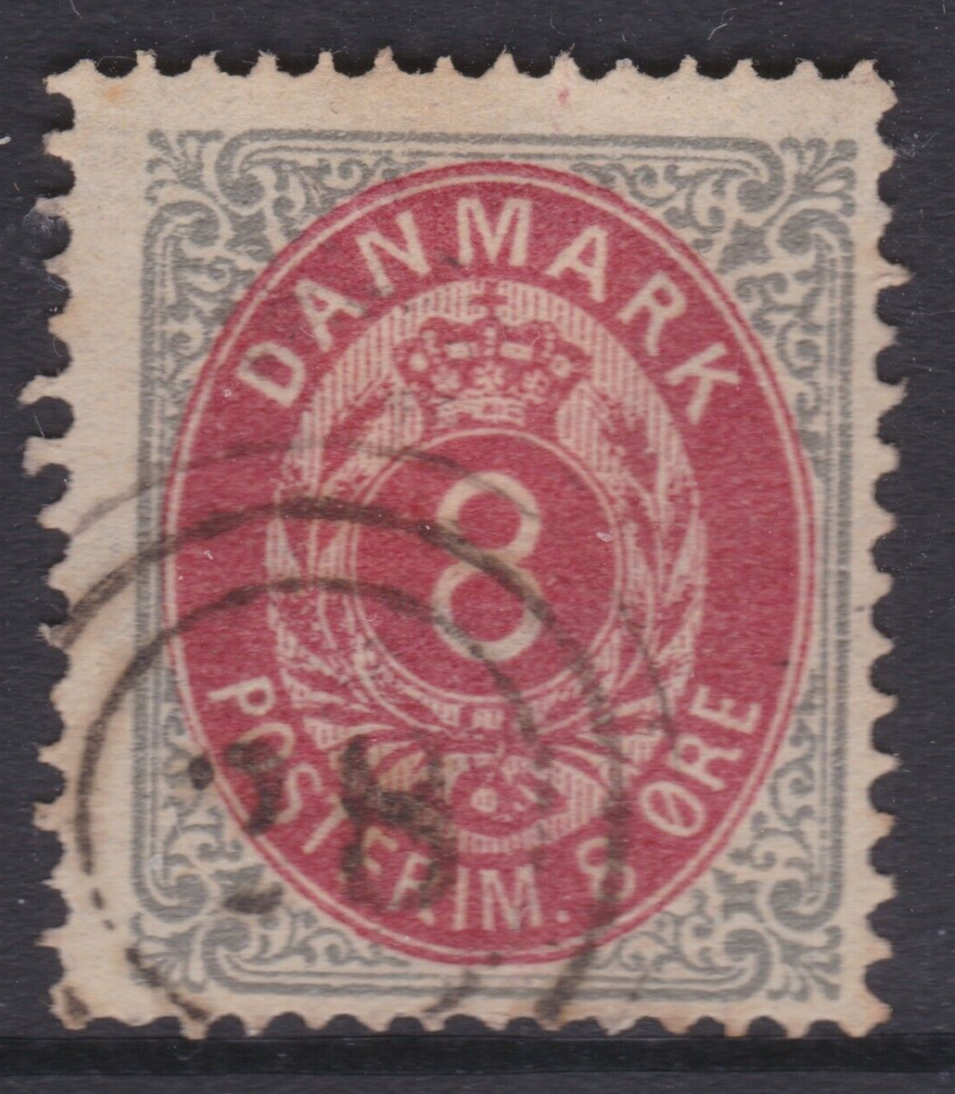 1870's /1880's Denmark Danmark 8 ORE Royal Emblems Coat of Arms No