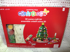 Creatology Christmas Tree 3D Scene Wood Paint Craft Kit instructio New Kids 8