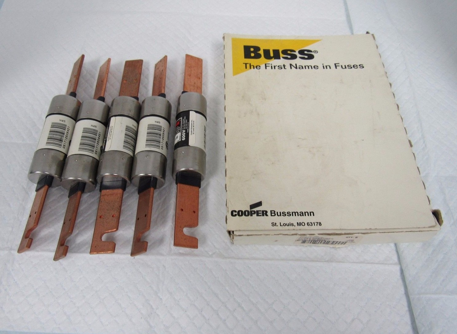 BUSS FUSETRON DUAL-ELEMENT TIME-DELAY FRS-R-90 AMP 600V FUSE(BOX OF 5 ...