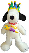 Macy's 1999 Peanuts Snoopy It's Snoopy Time Millennium Jester 24" Plush