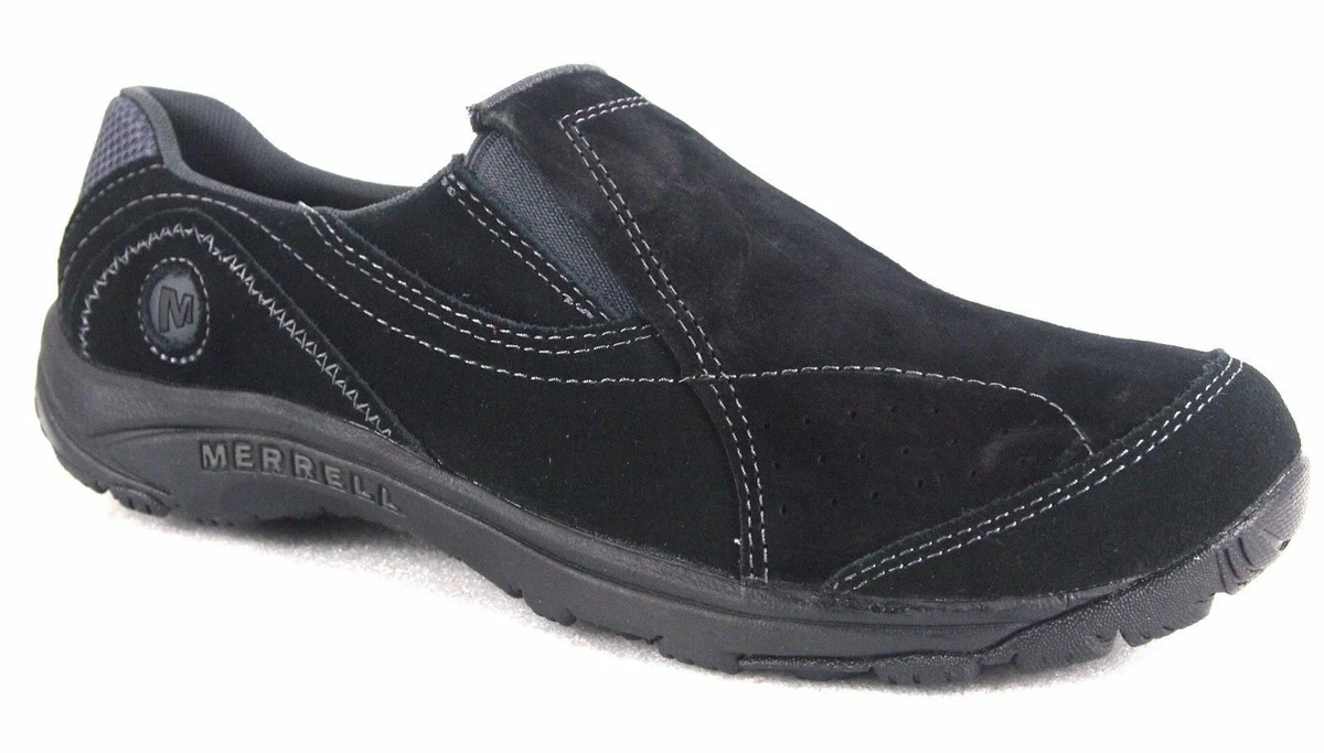 Merrell Women s Kamori Eclipse Slip On Lightweight Black Shoe J226377 Clearance