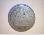 1854 US Seated Liberty Quarter, Average Circulated .900 Silver (US-5903)