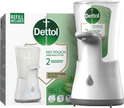 Dettol No Touch Soap Dispenser + 250ml Refill Aloe Vera Hand Wash
