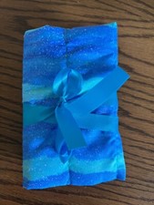 Blue Waves w/ Blue Interior Handmade Crochet Hook Case 19" x 16" FREE SHIPPING