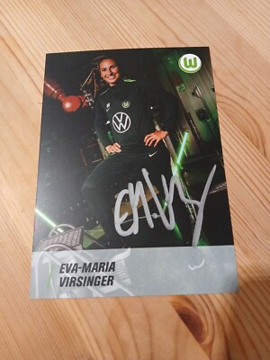Signed postcard Eva Maria Virsinger VfL Wolfsburg women New 