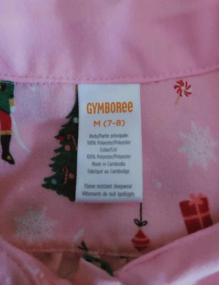 Gymboree Girls Nutcracker Pink Flannel Nightgown - Size 7-8 (M) - Image 3 of 4