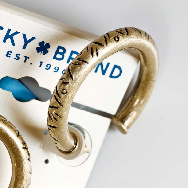 New Lucky Brand Boho Heavy Hoop Earrings Retro Women Party Vacation Jewelry Gift